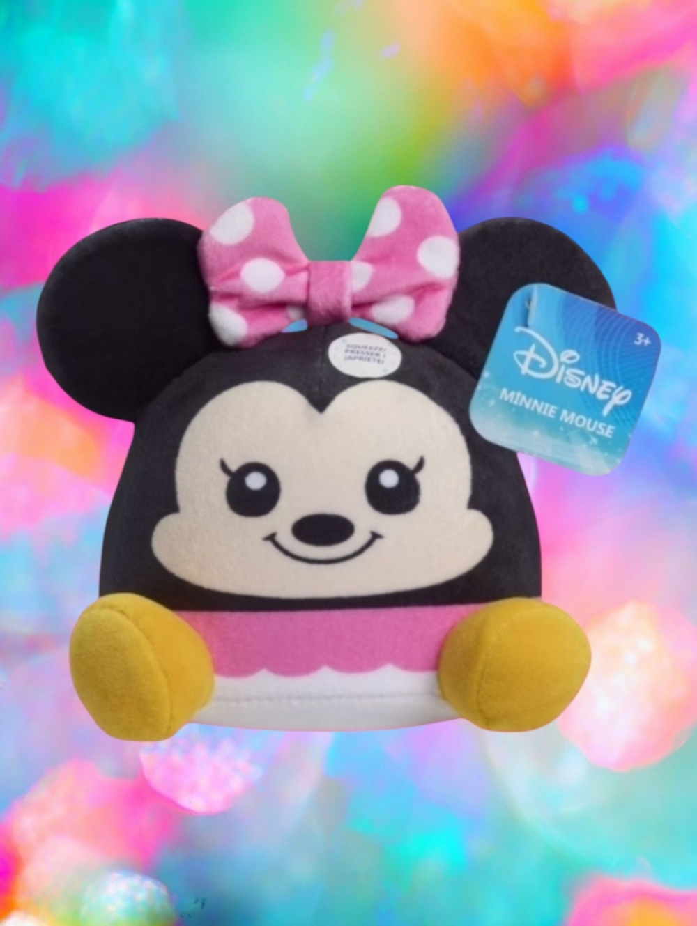 New Disney Minnie Mouse Weighted Plush 5" Squeezable. Sensory Toy.